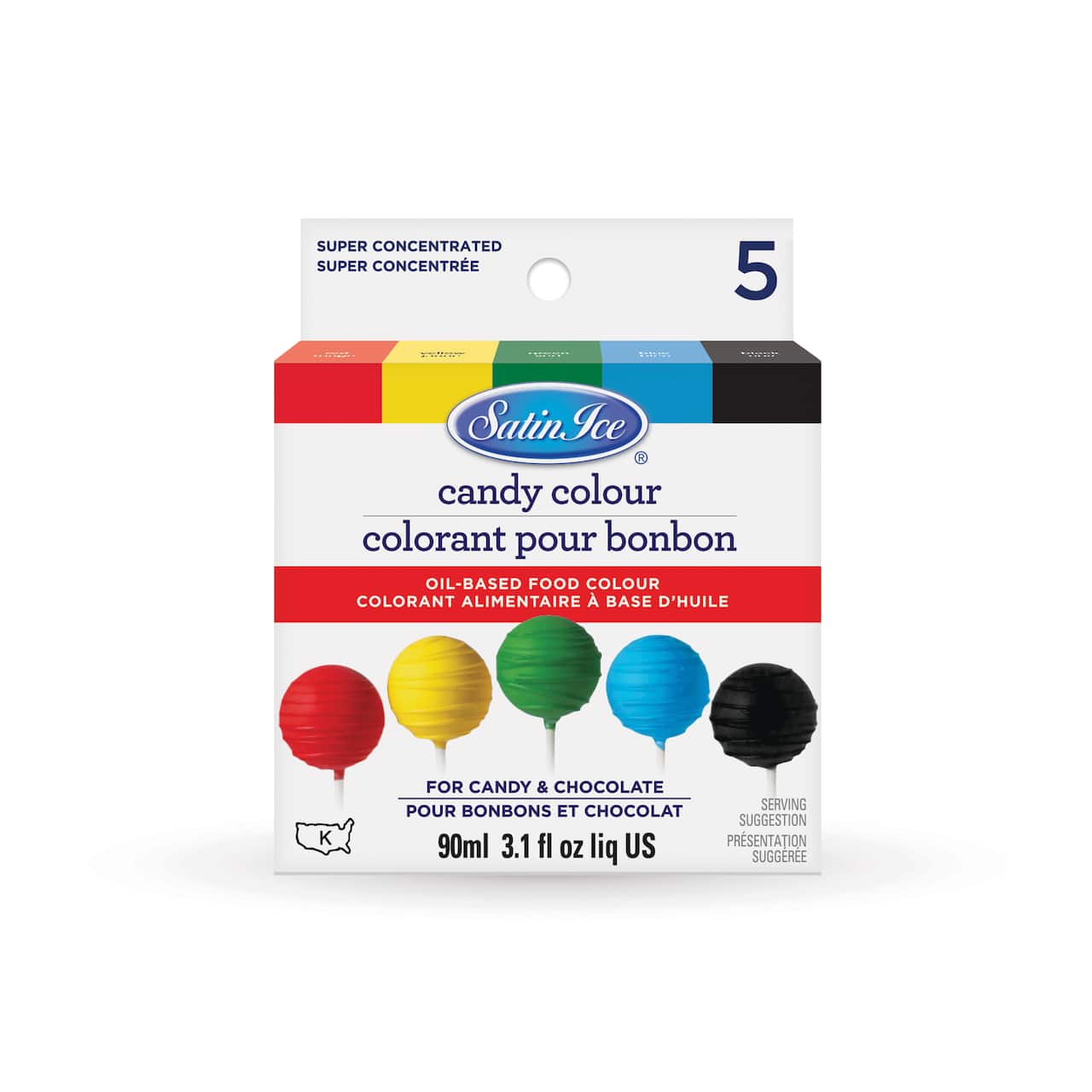 Satin Ice® Candy Colour Oil-Based Food Colour, 5ct.